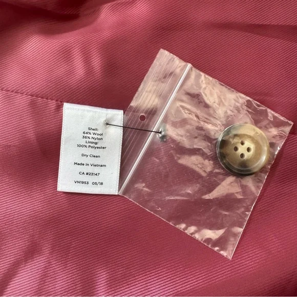 Talbots Classic Pink Pea Coat for Women - Picture 4 of 8